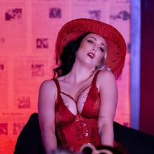 Load image into Gallery viewer, Red Lipstick Burlesque Performance
